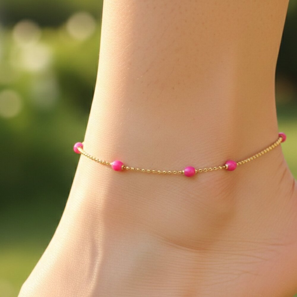 "Elegant Handmade Anklet – Delicate Jewelry for Women, MAR091358